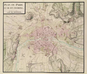 Mappa di Parigi e dintorni, da 